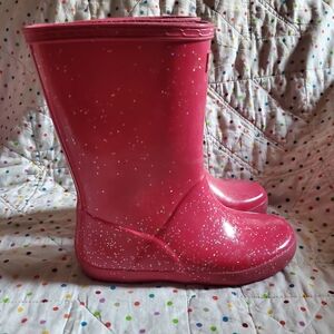 Hunter Glittery Pink Boots